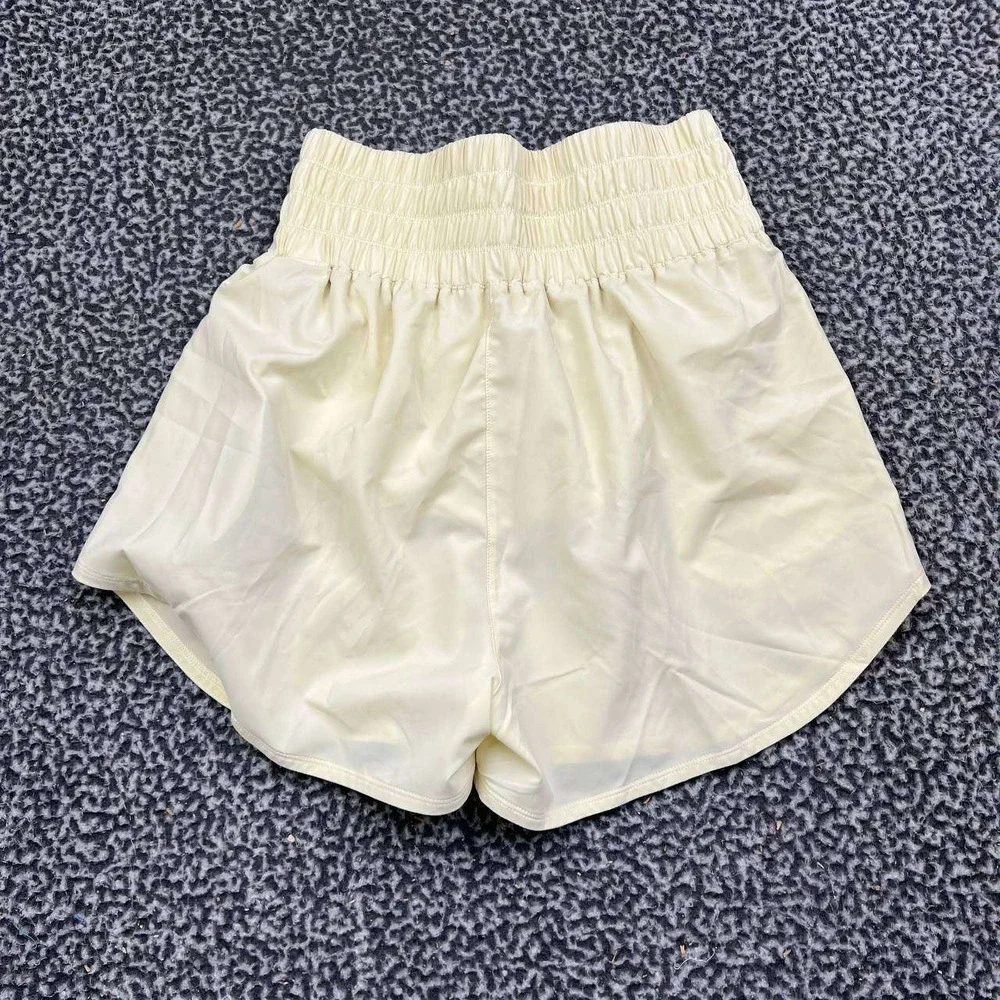 Nike Dri-Fit Georgia Bulldogs Running Shorts Women Medium Smocked Yellow New M